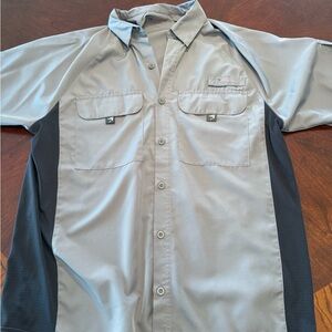 Gray and Black Button-Up Shirt